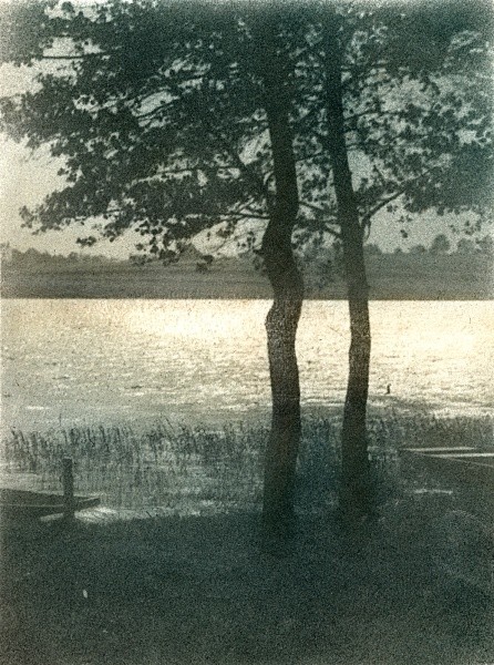 Josef Jindřich Šechtl:  Der See Jordán in Tábor, um 1920 Bromöldruck